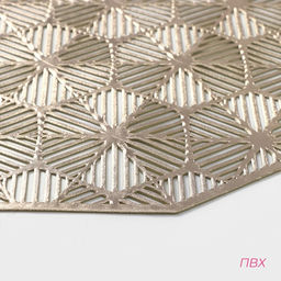 Набор салфеток сервировочных на стол Доляна Гипноз, 4 шт, d=38 см, цвет золотой  фото 5