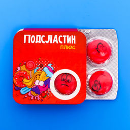 Цена за 4 шт. Жевательная резинка Подсластин клубника, 14 г