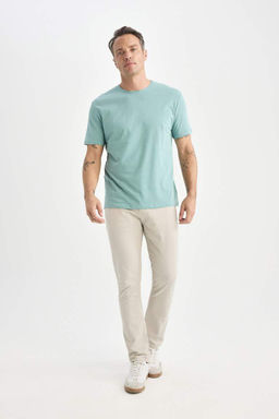 Новая базовая простая футболка с короткими рукавами и круглым вырезом стандартного кроя - Defacto фото 2