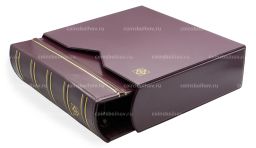 Альбом для монет без листов c защитным шубером формат Optima Gigant Красный Классический дизайн LEUCHT Красный Классический дизайн LEUCHTTURM 301654