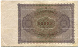 Банкнота 100000 марок 1923 года Германия