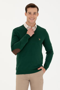 U. S. Polo Assn Мужской зеленый базовый свитер - U.s. polo assn фото 17