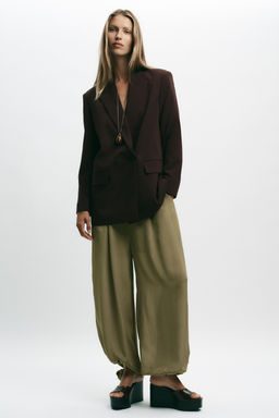 BLAZER CRUZADA OVERSIZE / Marr?n