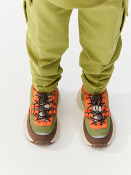 Кроссовки Авокадо/Апельсин с двойной шнуровкой - Bungly фото 3