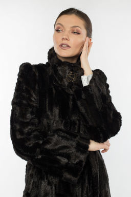 02-0765 Пальто женское утепленное (пояс) - Империя пальто фото 8