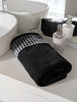 Полотенце для тела 70x130 черный махровая ткань