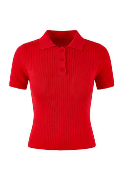 Trendyolmilla Siyah*001-Kahverengi Basic Polo Yaka Ikili Paket Triko Ince Bluz TWOSS25BZ00503  фото 31