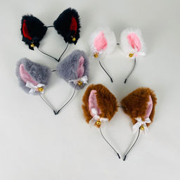 Ободок для волос с ушками и колокольчиками в ассортименте