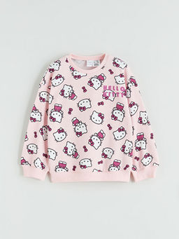 Bisiklet Yaka Hello Kitty Bask?l? K?z ?ocuk Tak?m