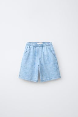 BERMUDA DENIM TIE DYE / Azul claro