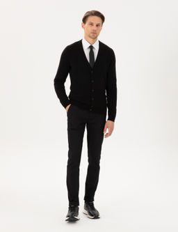 Siyah Slim Fit Kanvas Pantolon - Pierre cardin фото 3