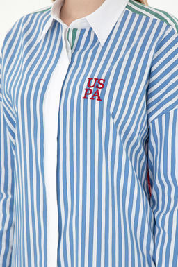 Женская темно-синяя рубашка с длинным рукавом Неожиданная скидка в корзине - U.s. polo assn фото 7