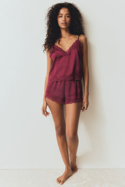 Pijama de sat?n con encaje - H&m фото 9