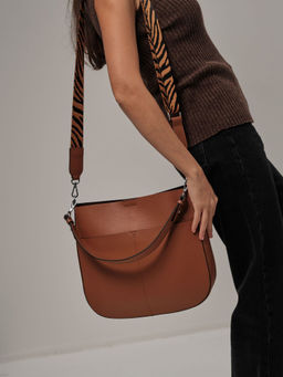 Сумка кожаная на плечо Azaro 30868 коричневый