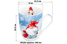 Набор 2 кружек 340 мл 11,5*8*10,5 см "Гномики" NEW BONE CHINA