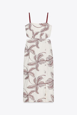 CUT OUT EMBROIDERED MIDI DRESS - Zara фото 5