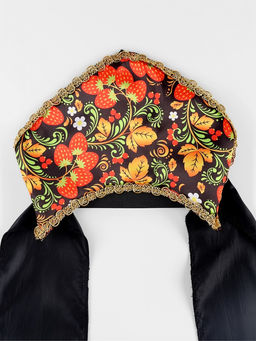 Кокошник карнавальный «Русские узоры», черный