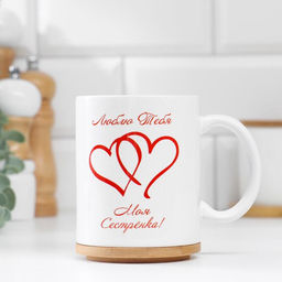 Кружка керамическая «Любимой сестре», 320 мл