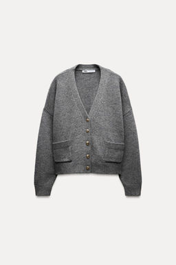 100% WOOL BASIC CARDIGAN - Zara фото 7