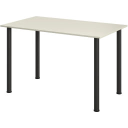 Стол обеденный Комус МДС 120х70 серый/черный