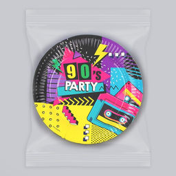 Тарелка бумажная 90-е,18 см, в наборе 6 шт. - Страна карнавалия фото 9