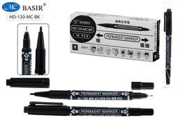 Цена за 3 шт. Маркер для CD Basir двухсторонний 0.5/1 мм, черный (HD120)