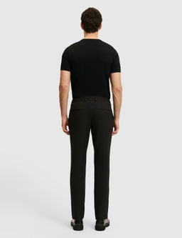 Siyah Slim Fit Beli Lastikli Pantolon