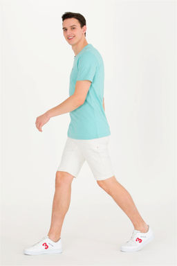 Мужская мятная базовая футболка с круглым вырезом - U.s. polo assn фото 4