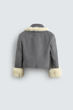 FAUX FUR TRIM JACKET HARRY LAMBERT FOR ZARA X DISNEY  фото 3