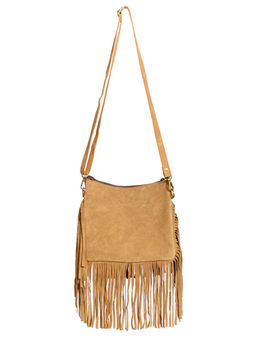Сумка замшевая с бахромой через плечо №1134/26 - Ганг фото 5