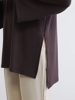 Bisiklet Yaka Oversize Kad?n Sweatshirt Tunik