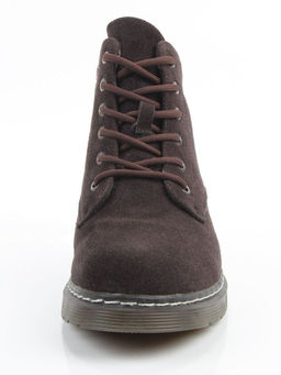 M15-35 BROWN Ботинки зимние женские (натуральная замша, натуральный мех)