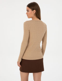 Bej Melanj Ex. Slim Fit Basic Kazak