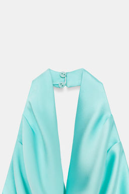 MONO HALTER SATINADO / Turquesa - Zara фото 8