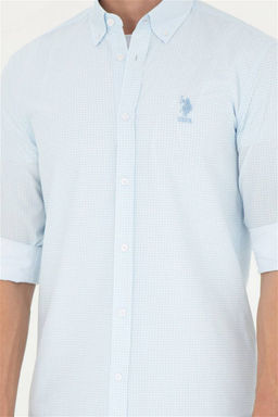 Мужская темно-синяя рубашка с длинным рукавом - U.s. polo assn фото 6