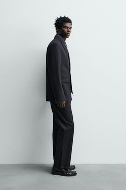 DOUBLE-BREASTED 100% WOOL FLANNEL BLAZER - Zara фото 4