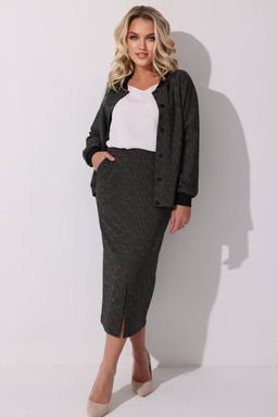 Юбка женская 144/02/Черный, коричневый - Rise фото 4