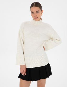 Ekru Comfort Fit Yar_m Bal_k__ Kazak - Pierre cardin фото 3