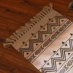 Коврик SL Home Cotton, 60180 см, чёрный, молочный, хлопок 50% - Sima-land home фото 3