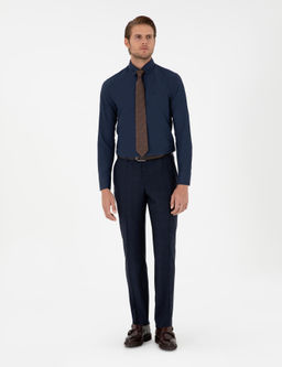 Lacivert Slim Fit Uzun Kollu G_mlek - Pierre cardin фото 4