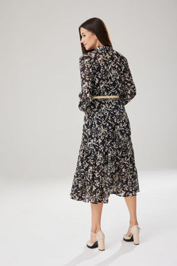 Платье Lars Style 803 черный/бежевый