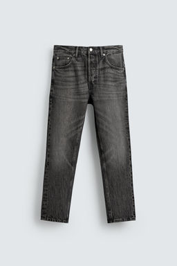 JEANS SLIM CROPPED FIT / Gris - Zara фото 11