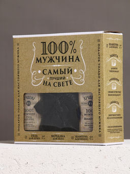 Подарочный набор «Крутой мужик», гель для душа, шампунь для волос и мочалка, 2×250