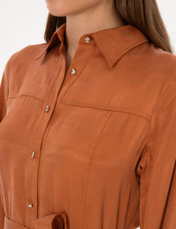 Tar__n Comfort Fit Dokuma Elbise - Pierre cardin фото 6