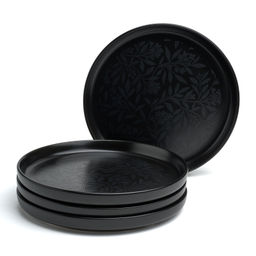 НАБОР ТАРЕЛОК ЗАКУСОЧНЫХ BRONCO CHOICE BLACK 20,5 СМ 4ШТ