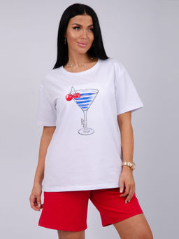 Костюм Марина красный, трикотаж