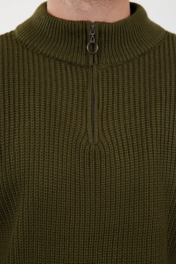 TRENDYOL MAN Indigo Casual Regular Yar?m Bal?kc? Yaka Duz Triko Kazak TMNAW22KZ1908 - Trendyolmilla фото 52