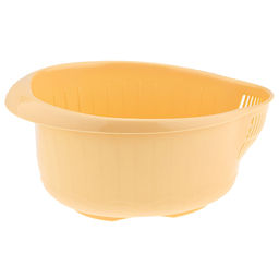 Фруктомойка пластмассовая 5л, 28,5х23х14см, носик со сливом, полипропилен, цвета микс (Россия)