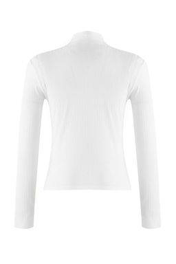 Ekru More Sustainable Fitted/Vucuda Oturan Fitilli Esnek Orme Bluz TWOAW26BZ00227 - Trendyolmilla фото 4