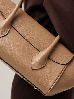 Кожаная сумка Viki DBR 31341 капучино  фото 5